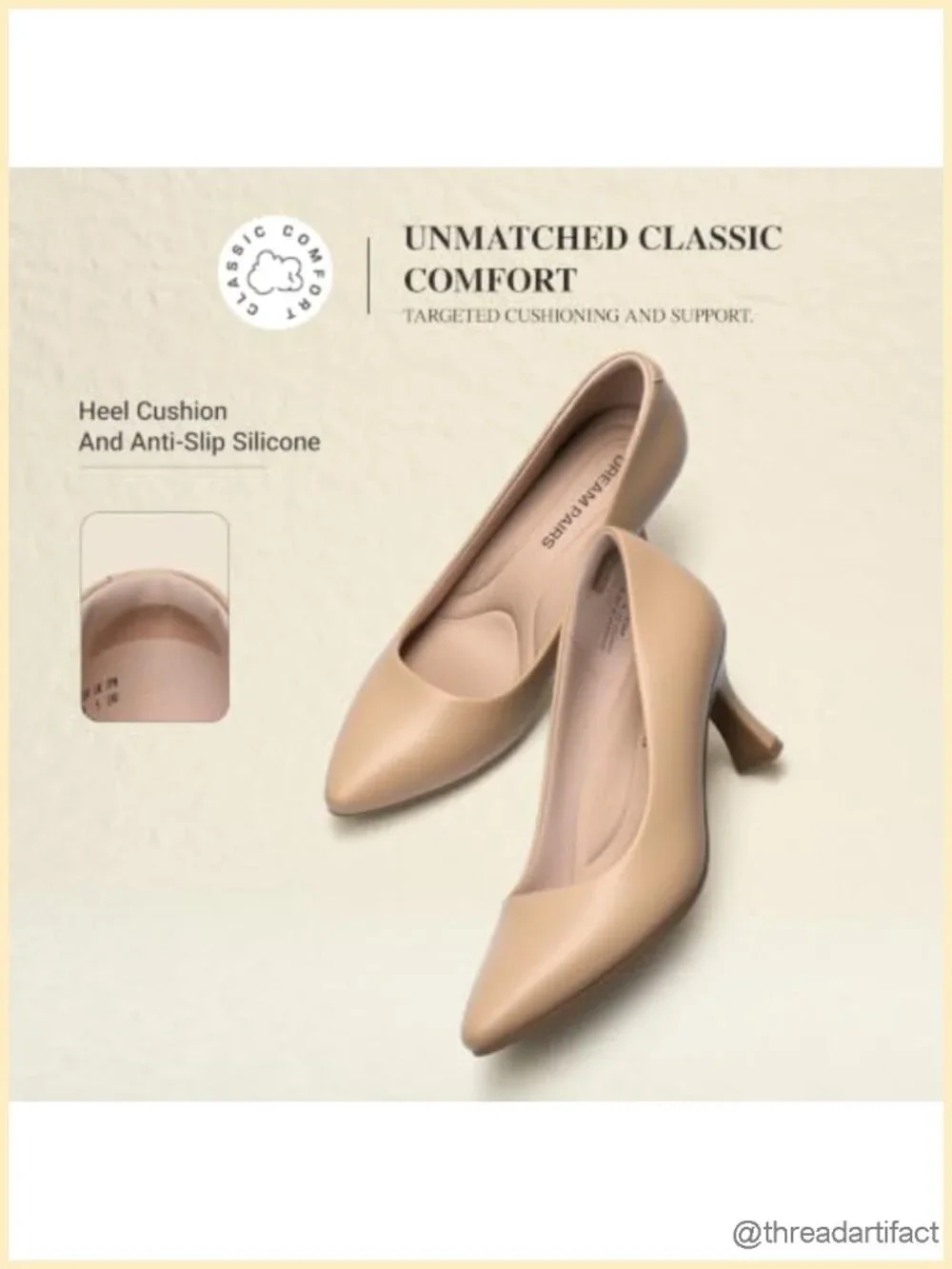 Women's Kitten Heel Pump with Memory Foam Arch Support